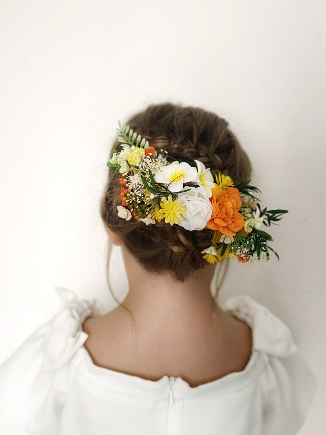 Plumeria Hair Comb & Boutonniere Set: Tropical Beach Wedding – handmade floral hair accessory by magaela