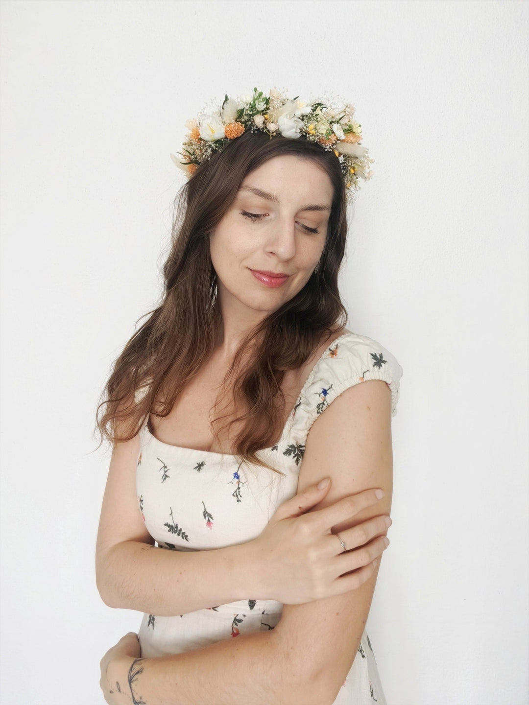 Plumeria Flower Wreath: Boho Bridal Hair, Summer Wedding – handmade floral hair accessory by magaela