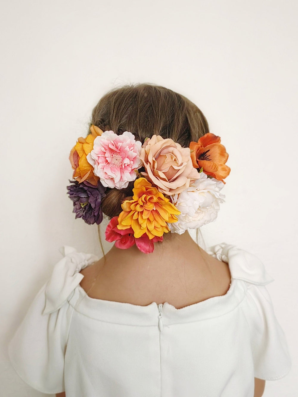 Frida Flower Hairpins: Colorful Boho Wedding Hair Accessories – handmade floral hair accessory by magaela