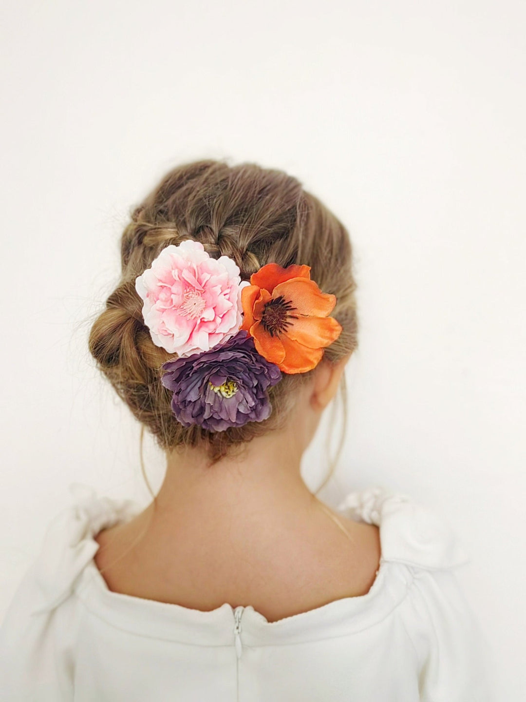 Frida Flower Hairpins: Colorful Boho Wedding Hair Accessories – handmade floral hair accessory by magaela