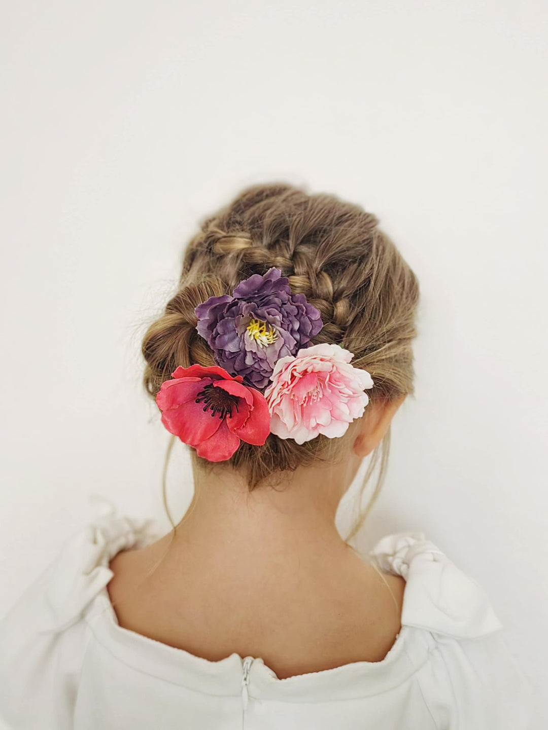 Frida Flower Hairpins: Colorful Boho Wedding Hair Accessories – handmade floral hair accessory by magaela