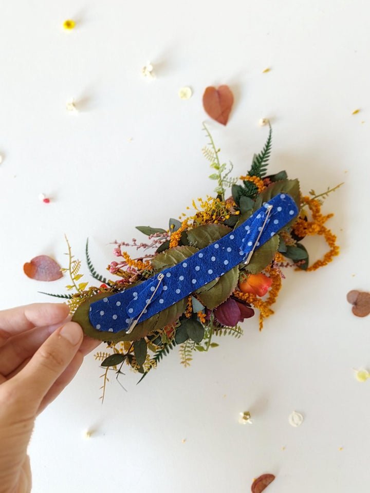 Autumn Rustic Brooch Boutonniere: Burgundy Fall Wedding Corsage – handmade floral hair accessory by magaela