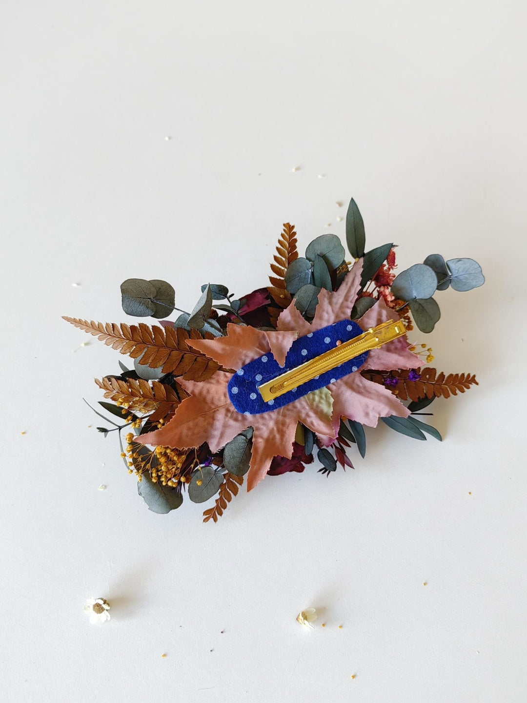 Purple Flower Hair Clip: Boho Wedding Bridal Hair Accessory – handmade floral hair accessory by magaela