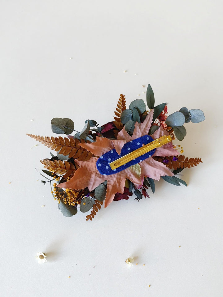 Purple Flower Hair Clip: Boho Wedding Bridal Hair Accessory – handmade floral hair accessory by magaela