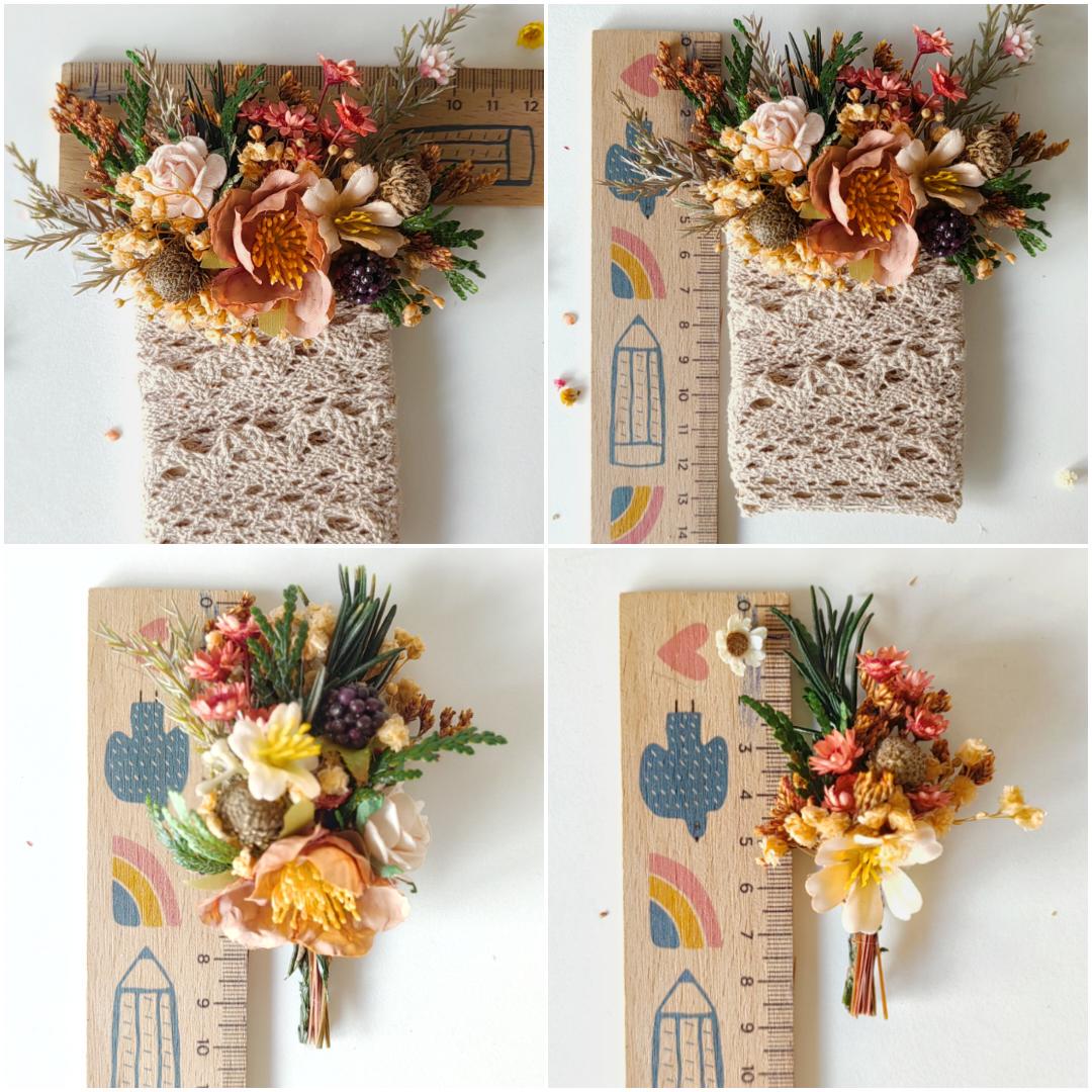 Fall Wedding Boutonniere: Rustic Groom Corsage, Preserved Flowers – handmade floral hair accessory by magaela