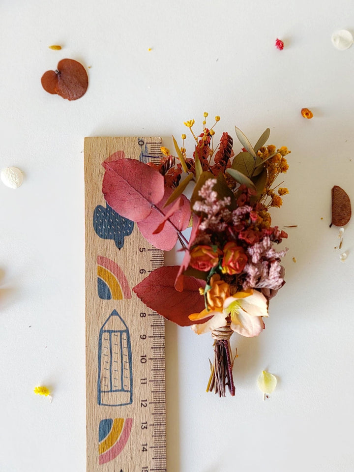 Autumn Boho Groom Boutonniere: Rustic Fall Wedding Accessory – handmade floral hair accessory by magaela