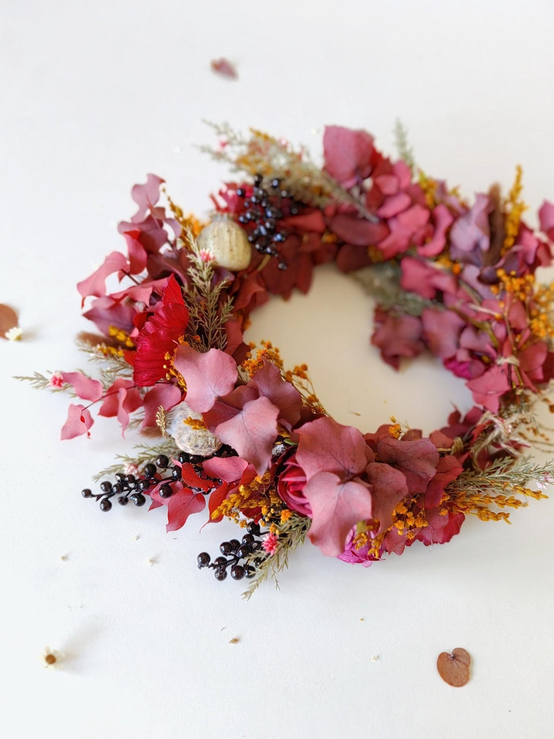 Boho Autumn Flower Crown: Woodland Wedding Hair Wreath – handmade floral hair accessory by magaela