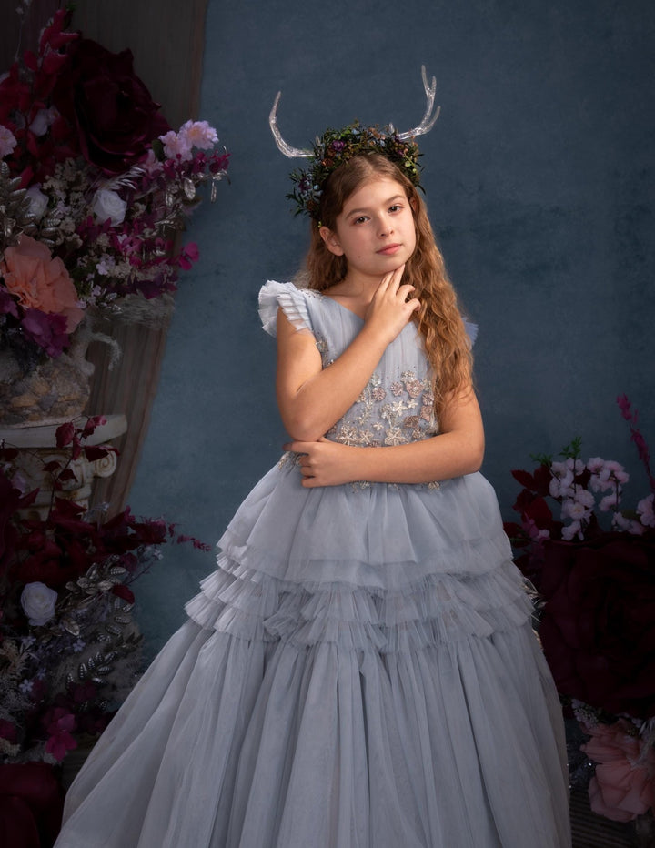 Antler Flower Crown: Transparent Antlers, Fairycore Headband – handmade floral hair accessory by magaela