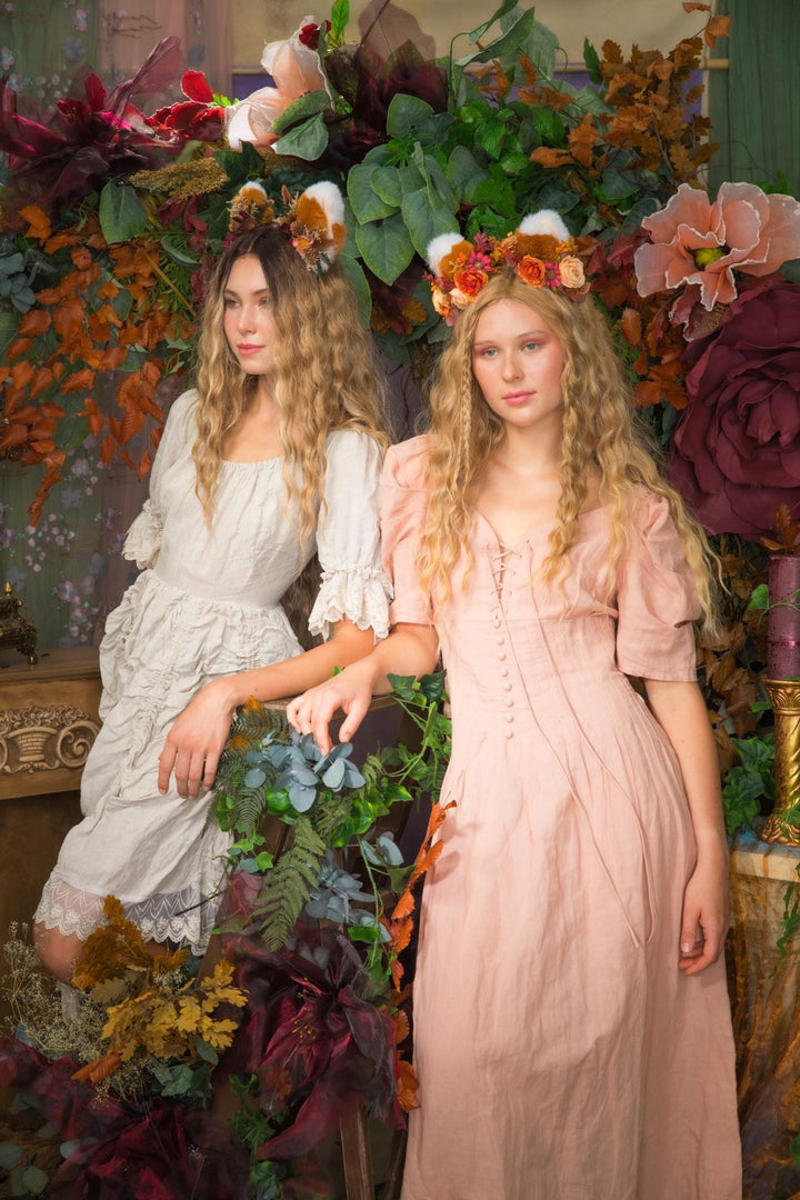 Fox Ears Headband: Fairytale Flower Crown, Kids Costume – handmade floral hair accessory by magaela