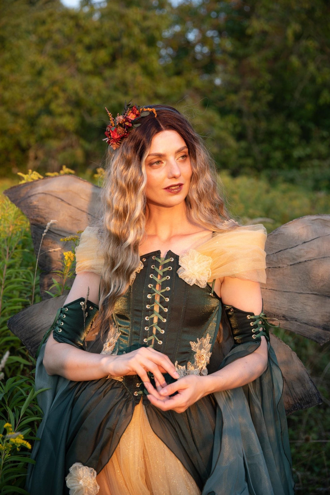 Burgundy Flower Headband: Autumn Wedding Bridal Hair Accessory – handmade floral hair accessory by magaela