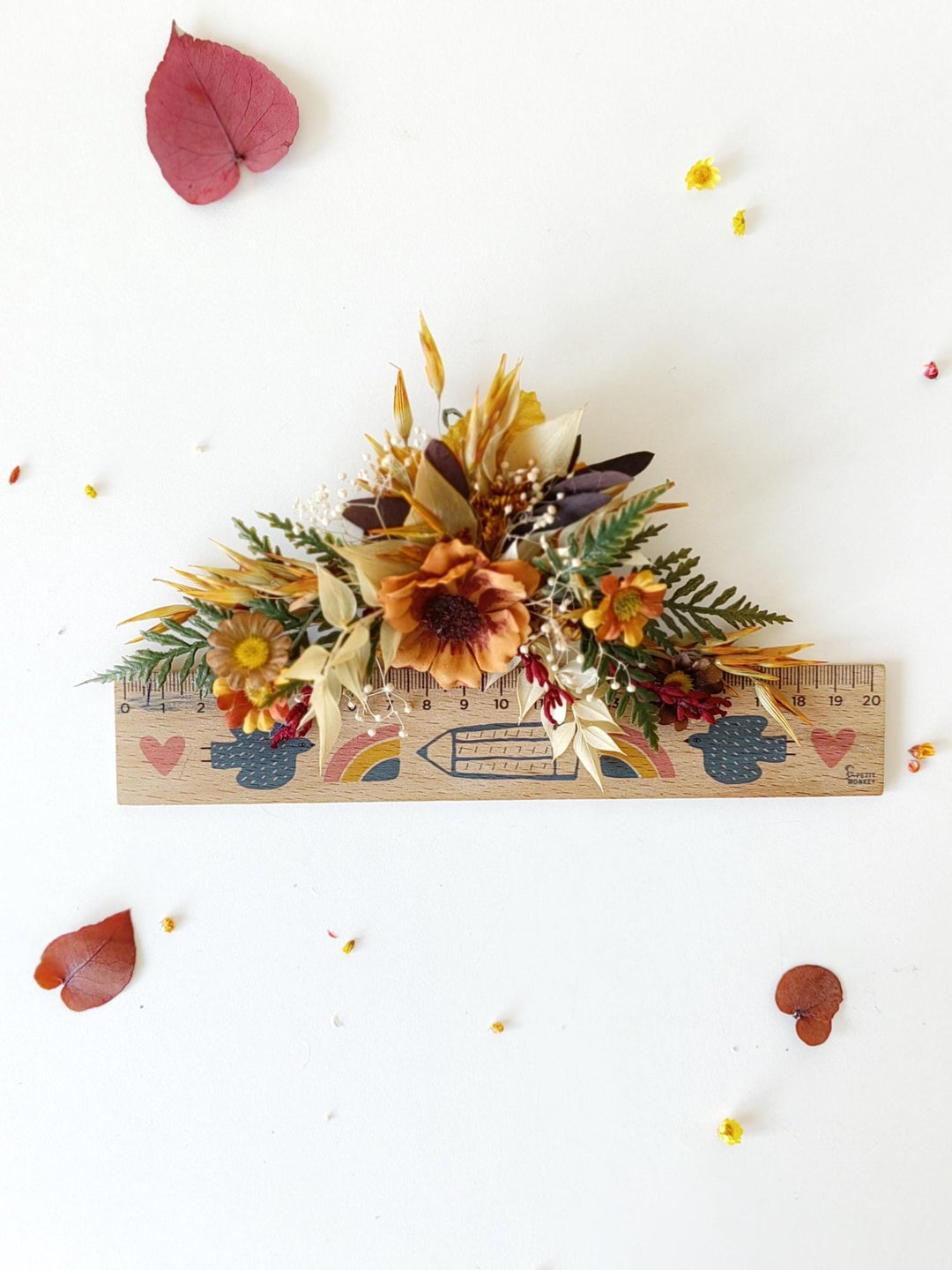 Autumn Sunflower Hair Wreath: Bridal Flower Hair Vine & Clips – handmade floral hair accessory by magaela