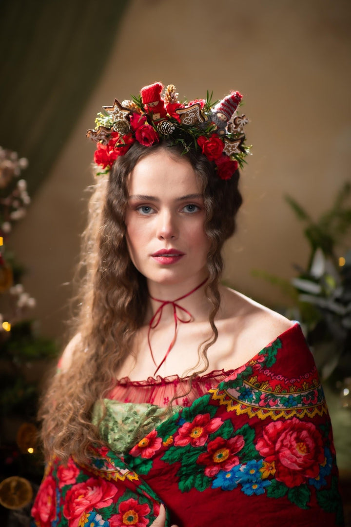 Hansel and Gretel Fairytale Christmas Headband: Limited Edition Floral Crown – handmade floral hair accessory by magaela