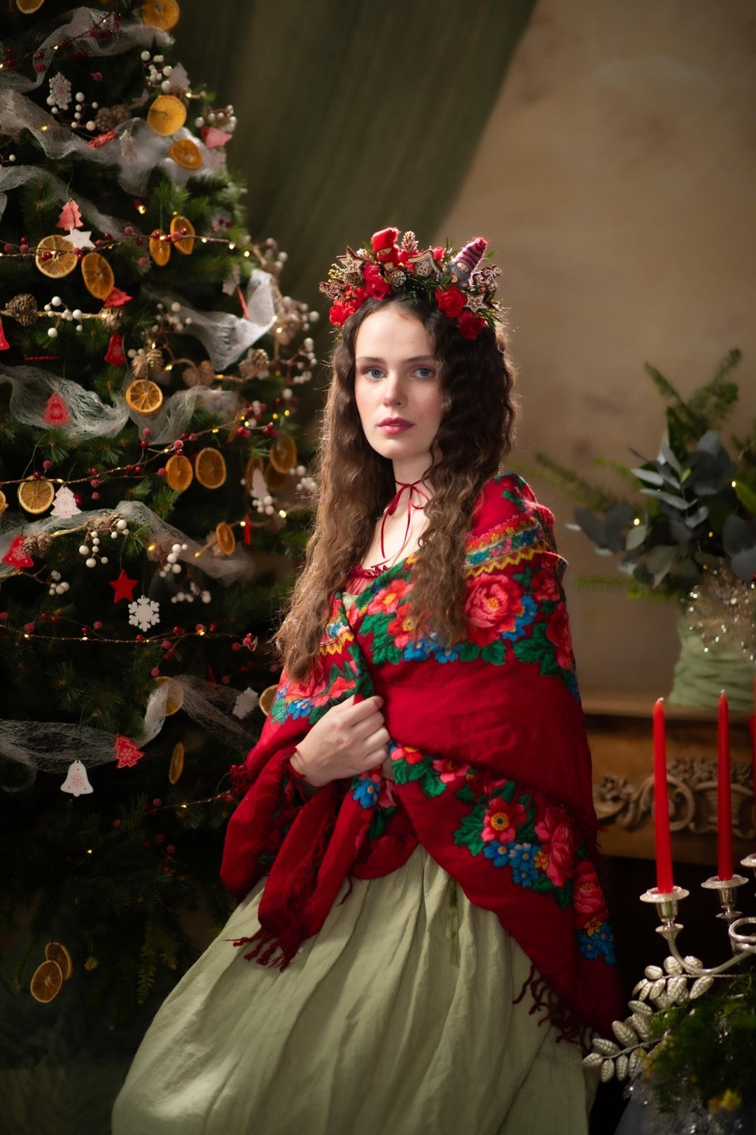 Hansel and Gretel Fairytale Christmas Headband: Limited Edition Floral Crown – handmade floral hair accessory by magaela