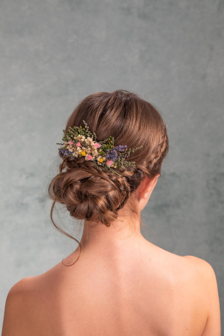Wildflower Hair Comb: Bohemian Bridal Hair Accessory – handmade floral hair accessory by magaela