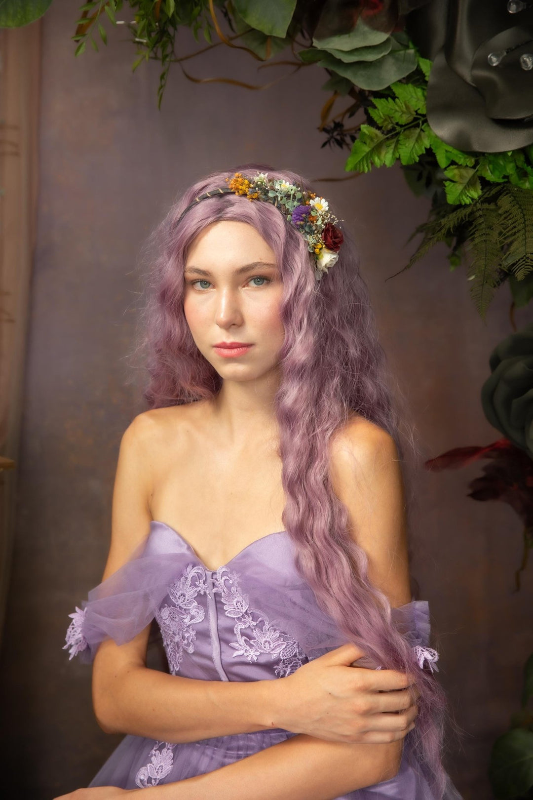 Daisy Flower Headband: Romantic Bridal Headpiece – handmade floral hair accessory by magaela