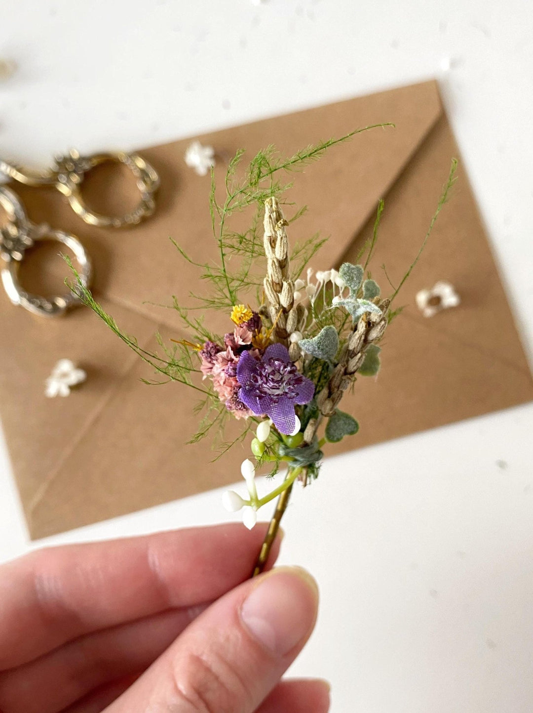 Wildflower Hair Pins: Meadow Bridal Bobby Pins, Cottagecore Wedding – handmade floral hair accessory by magaela