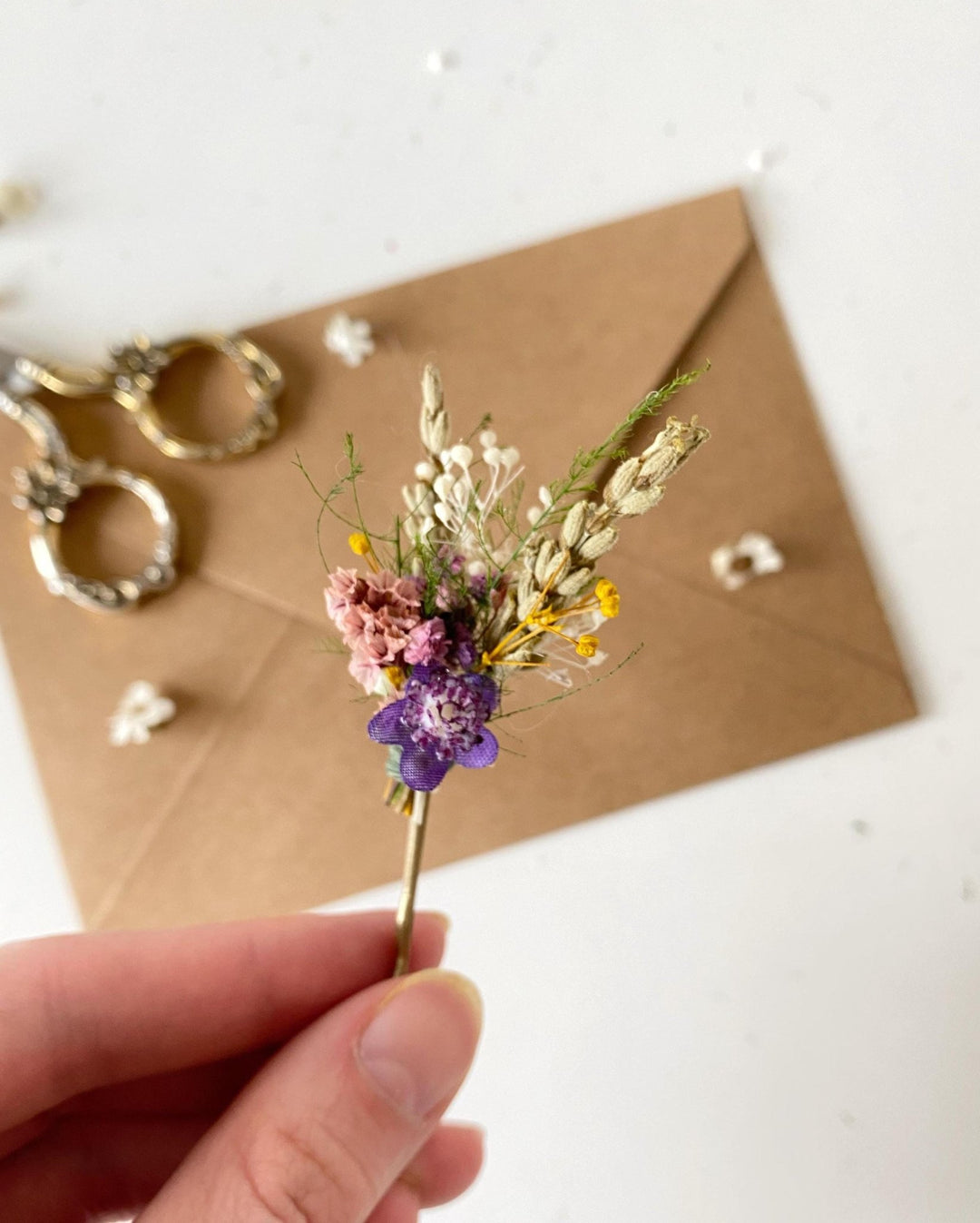 Wildflower Hair Pins: Meadow Bridal Hair Accessory – handmade floral hair accessory by magaela