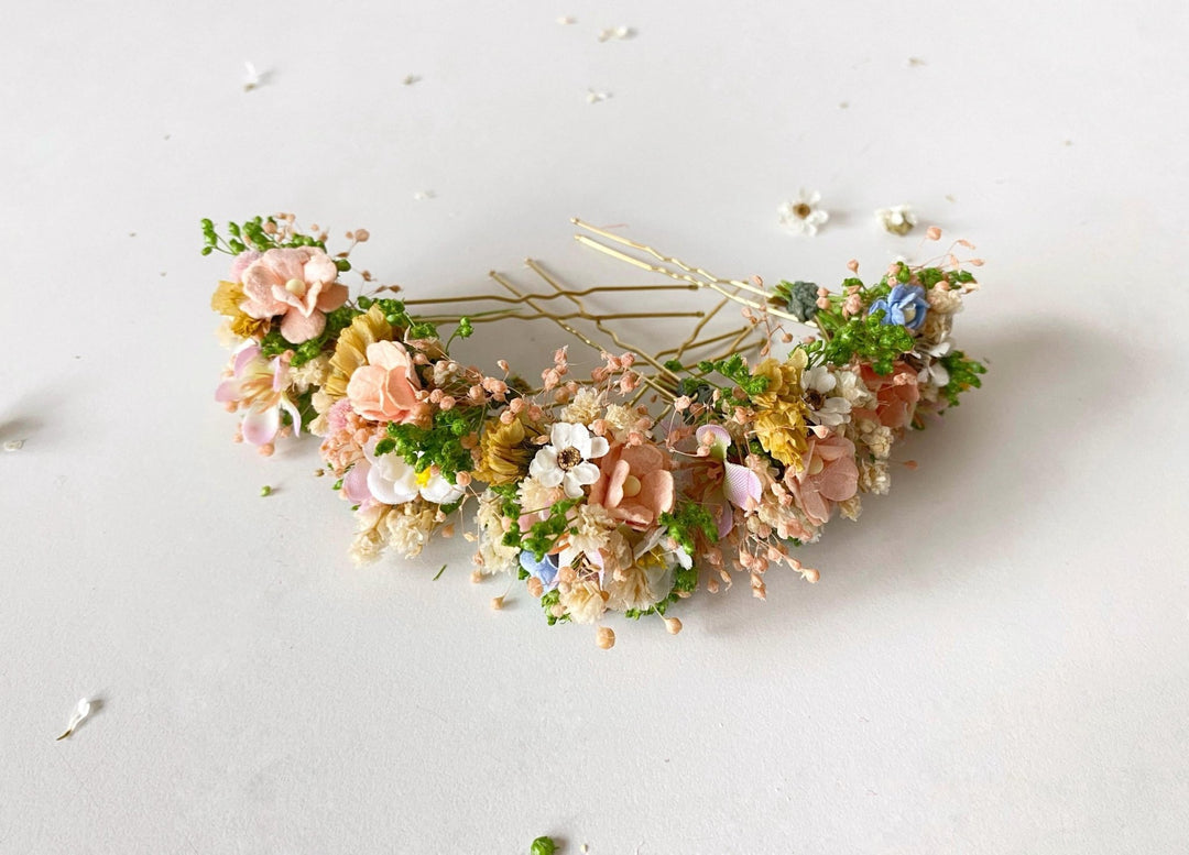 Wildflower Hair Pins: Bridal Meadow Flower Bobby Pins – handmade floral hair accessory by magaela