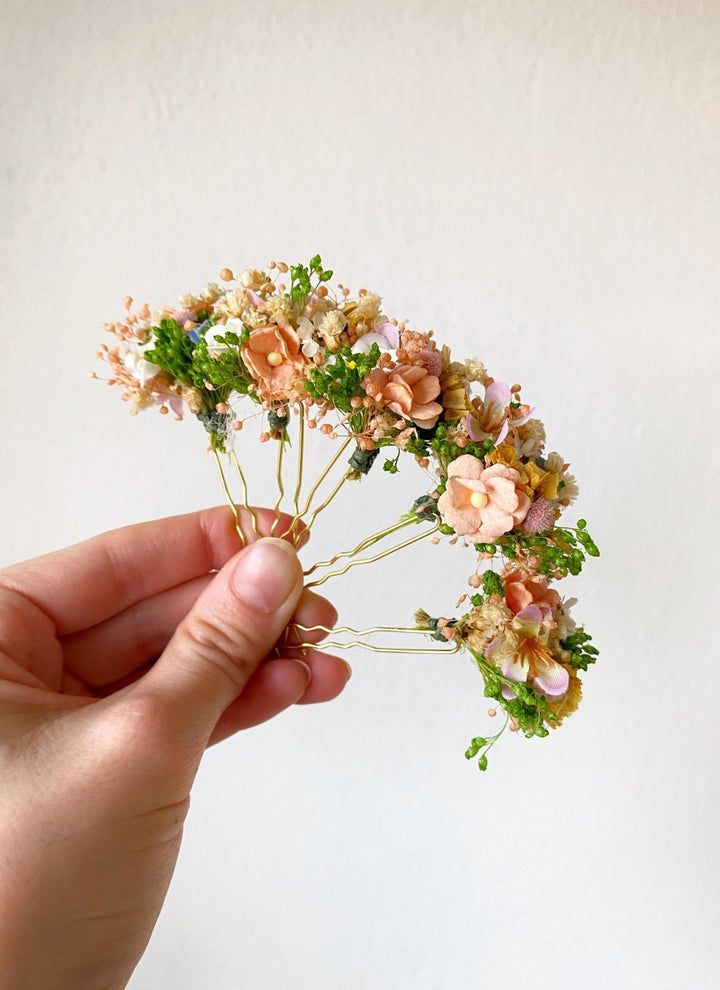 Wildflower Hair Pins: Bridal Meadow Flower Bobby Pins – handmade floral hair accessory by magaela