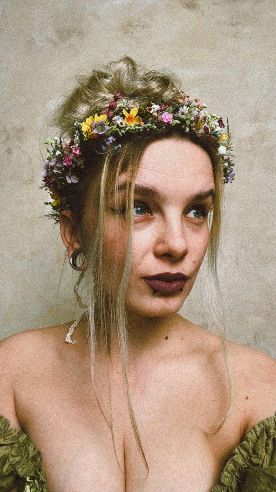 Sunflower Meadow Flower Crown: Bridal Wedding Headpiece – handmade floral hair accessory by magaela