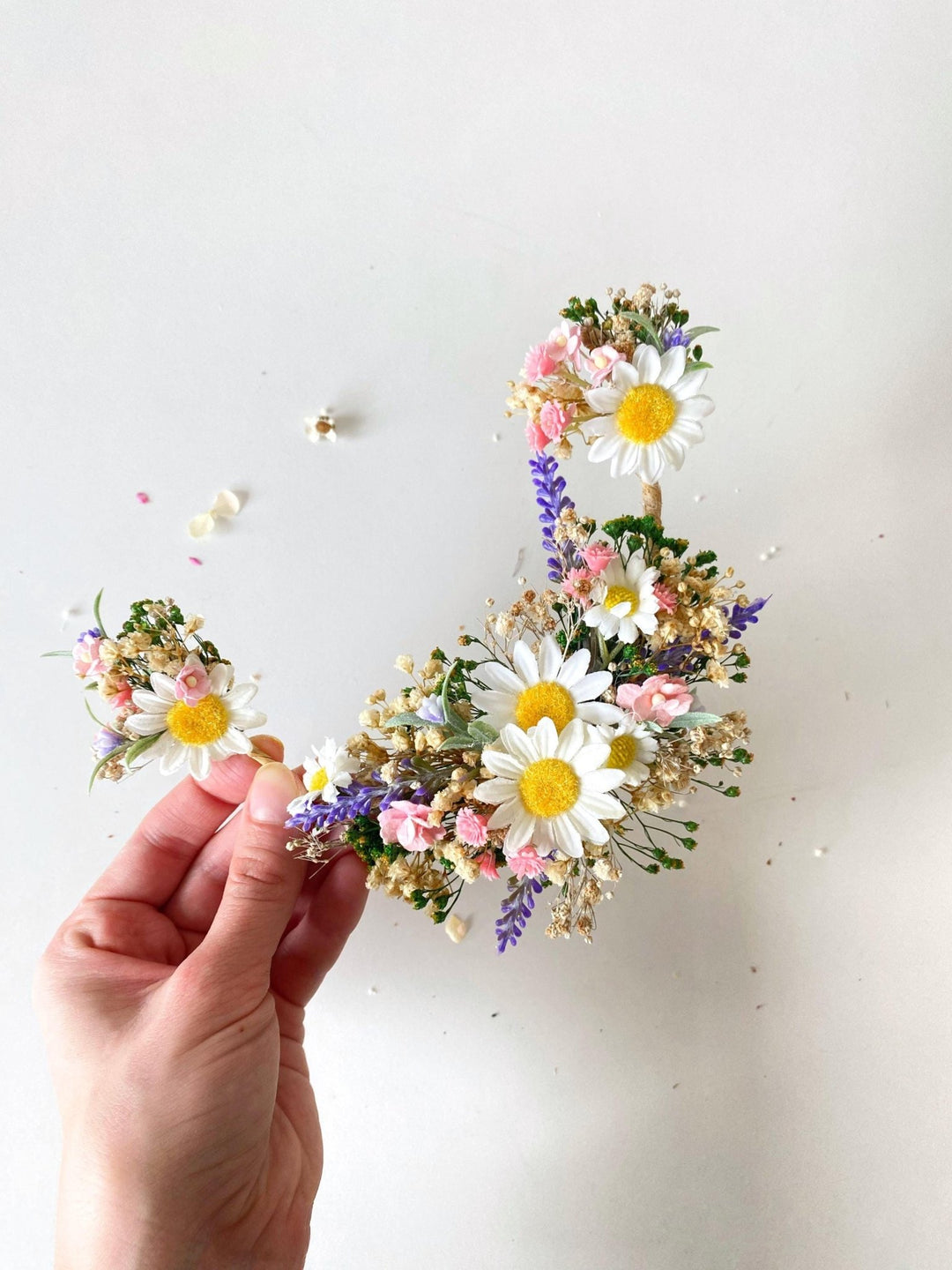 Daisy Flower Hair Vine: Wedding Bridal Hair Accessories – handmade floral hair accessory by magaela