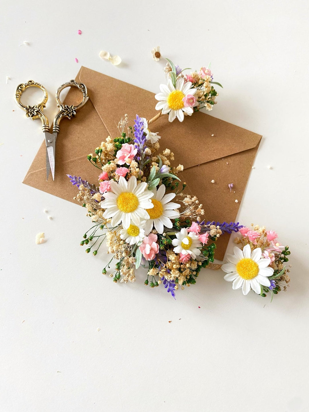 Daisy Flower Hair Vine: Wedding Bridal Hair Accessories – handmade floral hair accessory by magaela