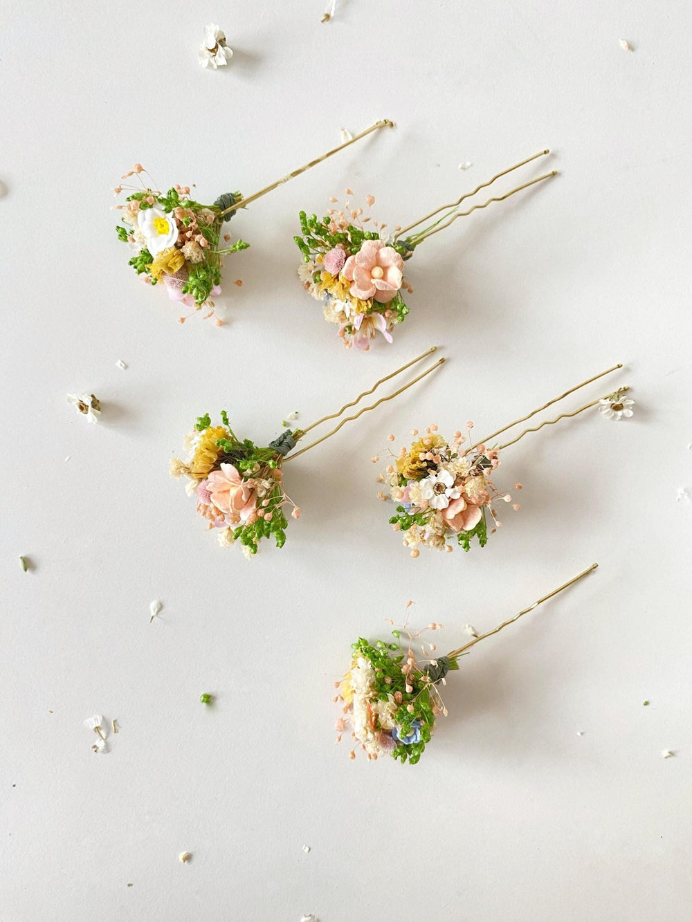 Wildflower Hair Pins: Bridal Meadow Flower Bobby Pins – handmade floral hair accessory by magaela