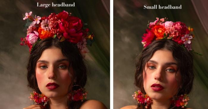 Magenta Frida Flower Headband – Mexican Flower Crown, Boho Wedding Hairpiece, Colorful Floral Headband – handmade floral hair accessory by magaela