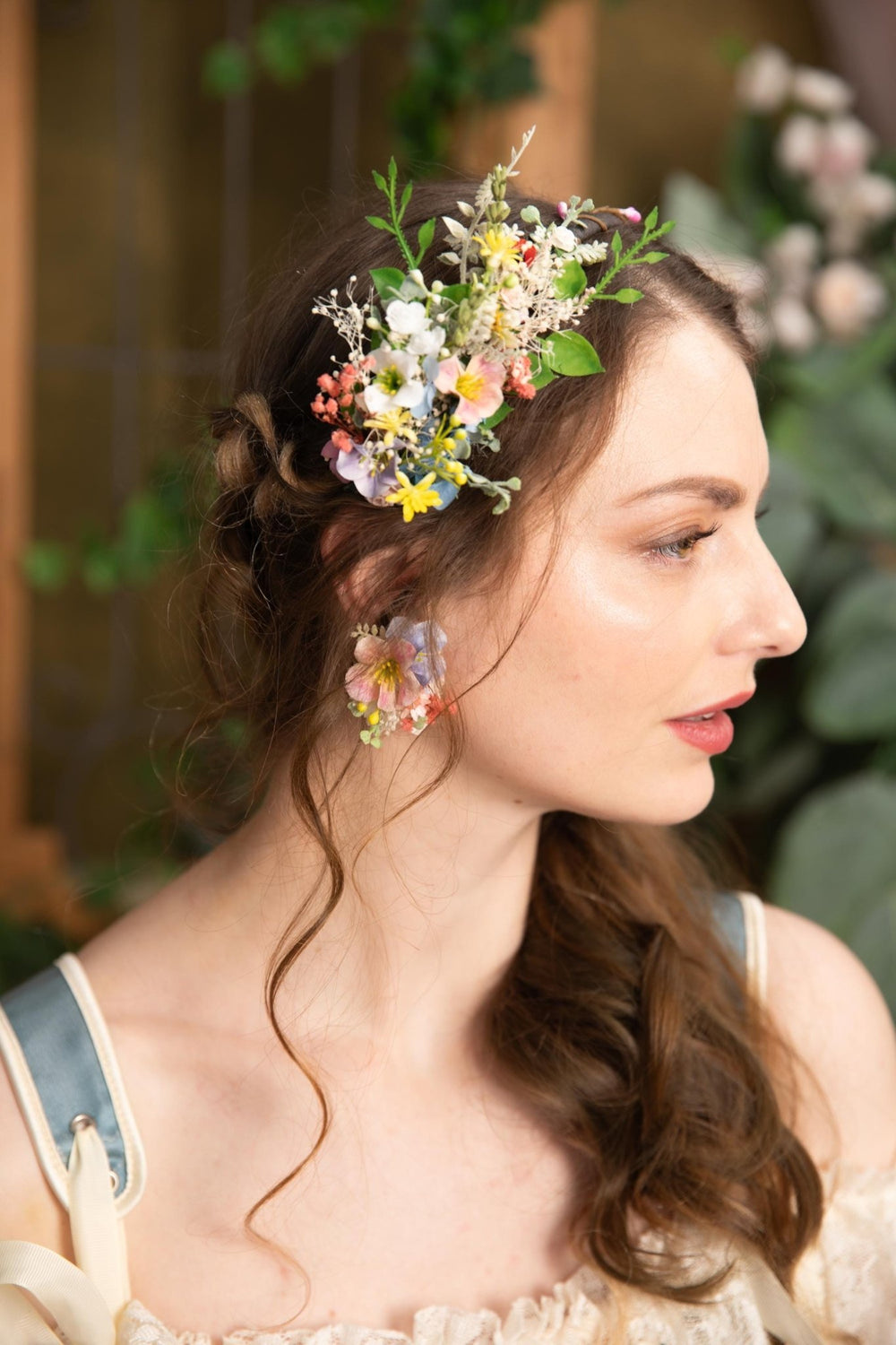 Handmade Wildflower Headband: Colorful Bridal Cottagecore Flower Crown – handmade floral hair accessory by magaela