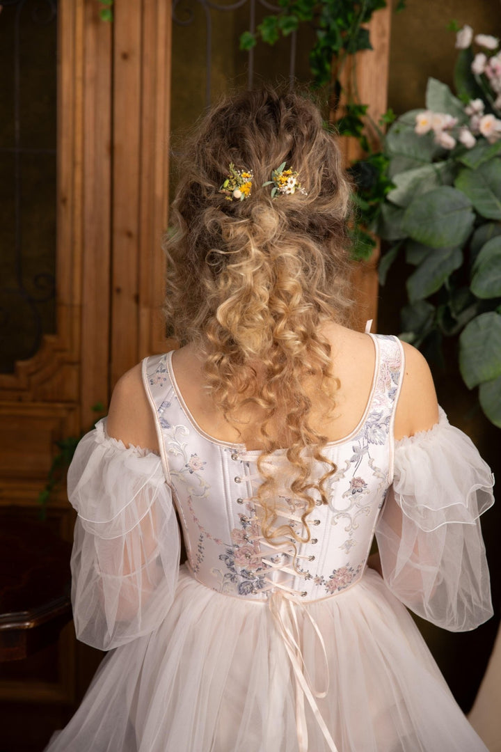 Rustic Flower Hair Pins: Bridal Meadow Hair Accessory – handmade floral hair accessory by magaela