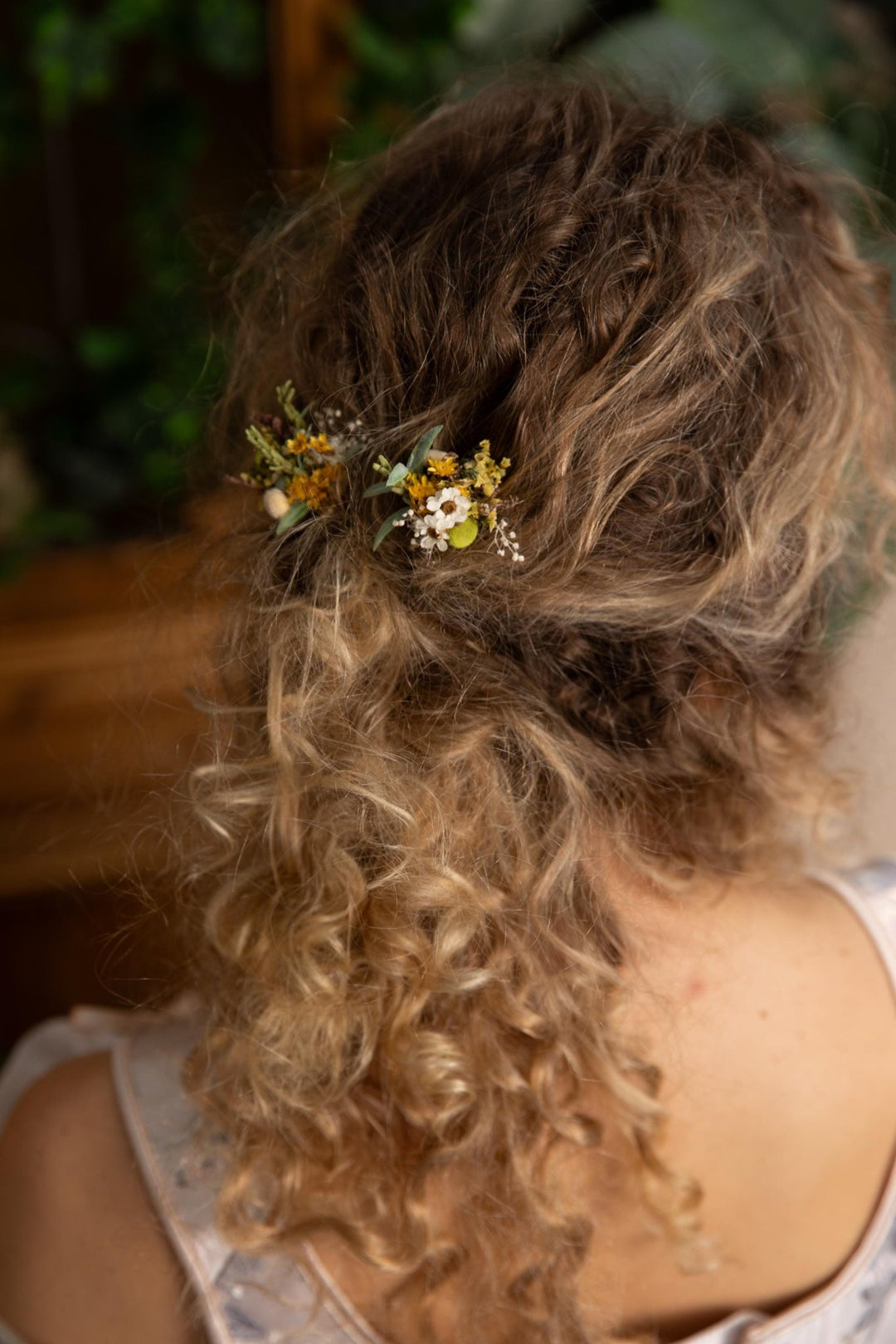Rustic Flower Hair Pins: Bridal Meadow Hair Accessory – handmade floral hair accessory by magaela