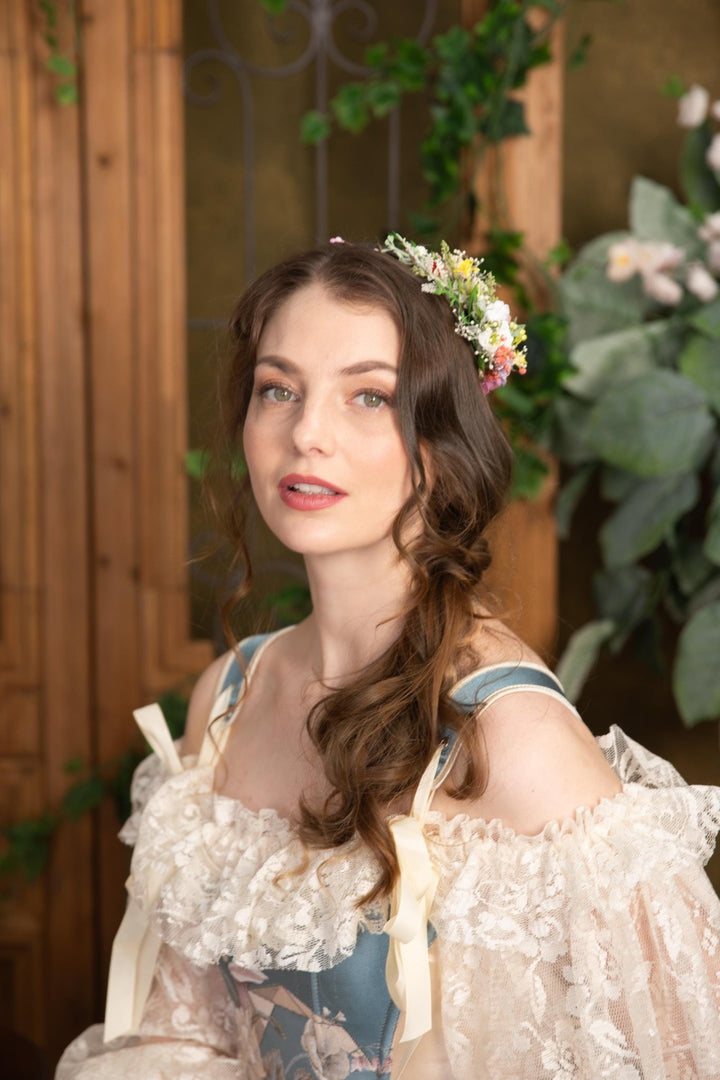 Handmade Wildflower Headband: Colorful Bridal Cottagecore Flower Crown – handmade floral hair accessory by magaela