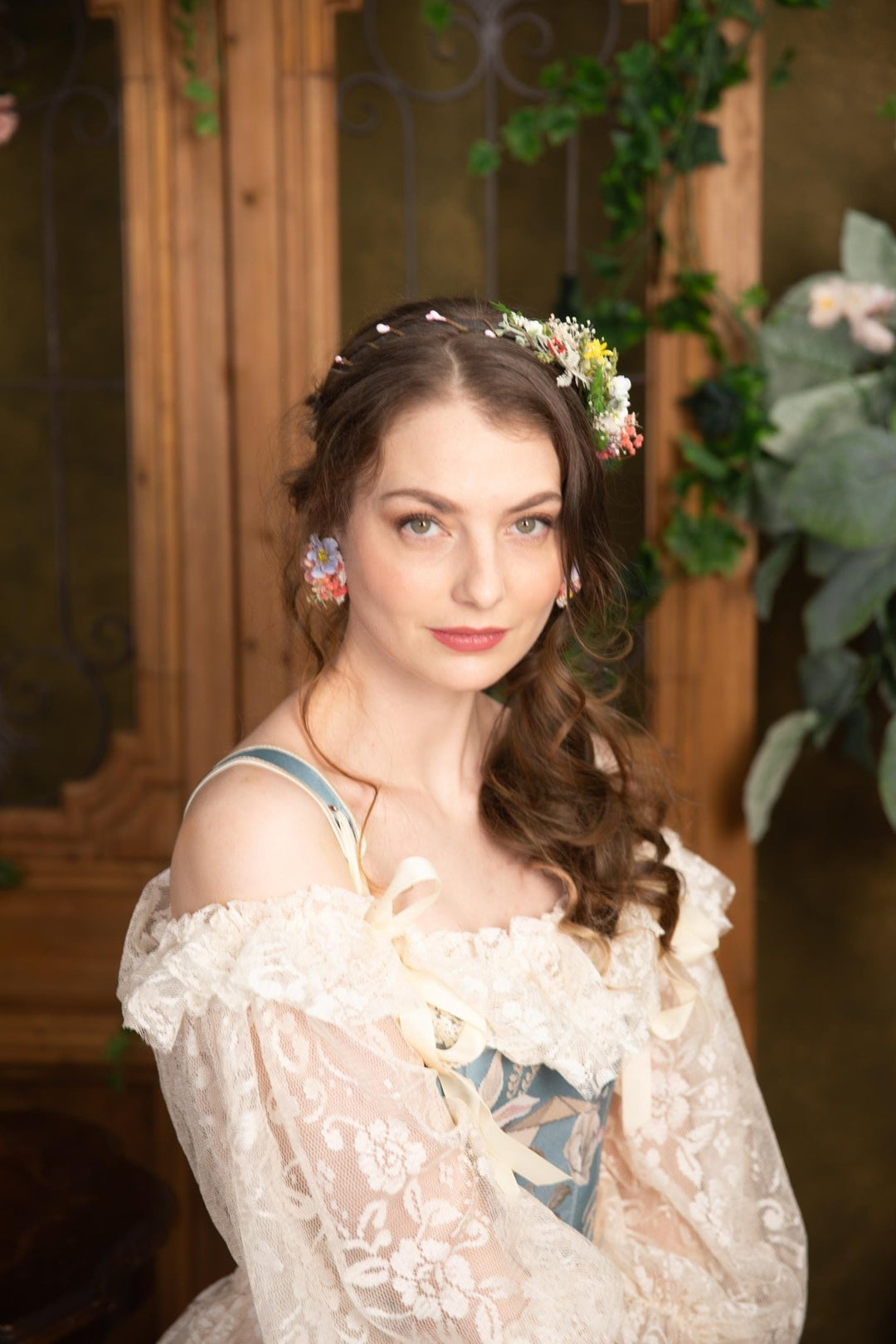 Handmade Wildflower Headband: Colorful Bridal Cottagecore Flower Crown – handmade floral hair accessory by magaela