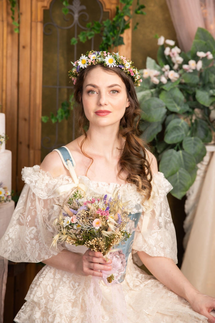 Daisy Wildflower Bouquet: Artificial Spring Wedding Accessory – handmade floral hair accessory by magaela