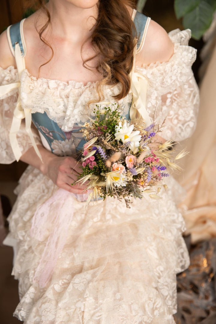 Daisy Bridal Bouquet: Meadow Spring Wildflower Wedding Bouquet – handmade floral hair accessory by magaela