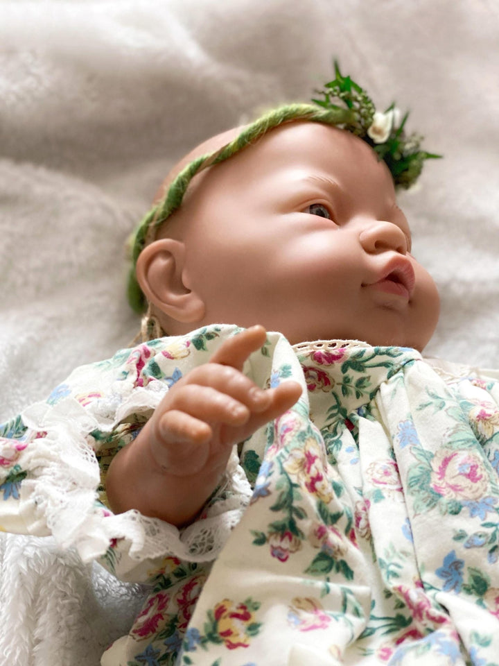 Woodland Newborn Flower Wreath: Greenery Photo Prop, Baby Crown – handmade floral hair accessory by magaela