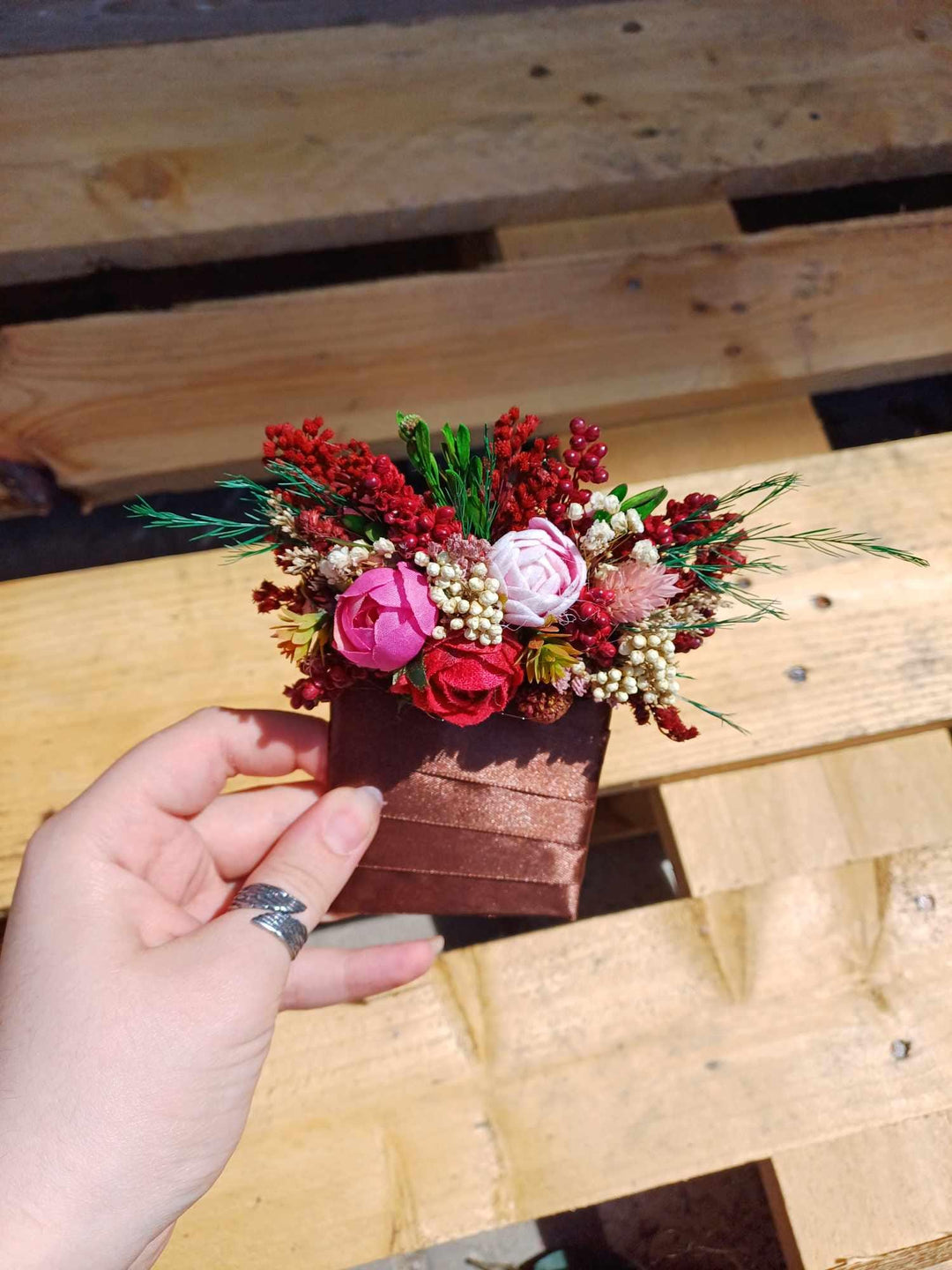 Fuchsia Flower Headband: Pink Peony Bridal Hairband – handmade floral hair accessory by magaela