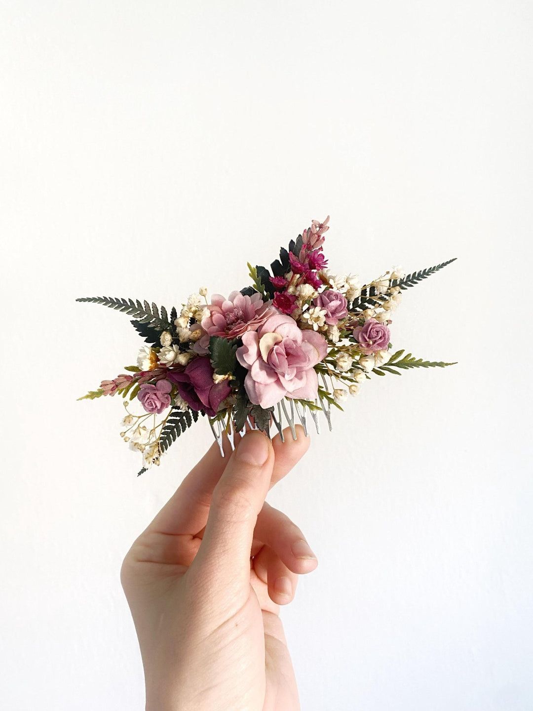 Purple Flower Hair Comb: Romantic Bridal Hair Accessories – handmade floral hair accessory by magaela