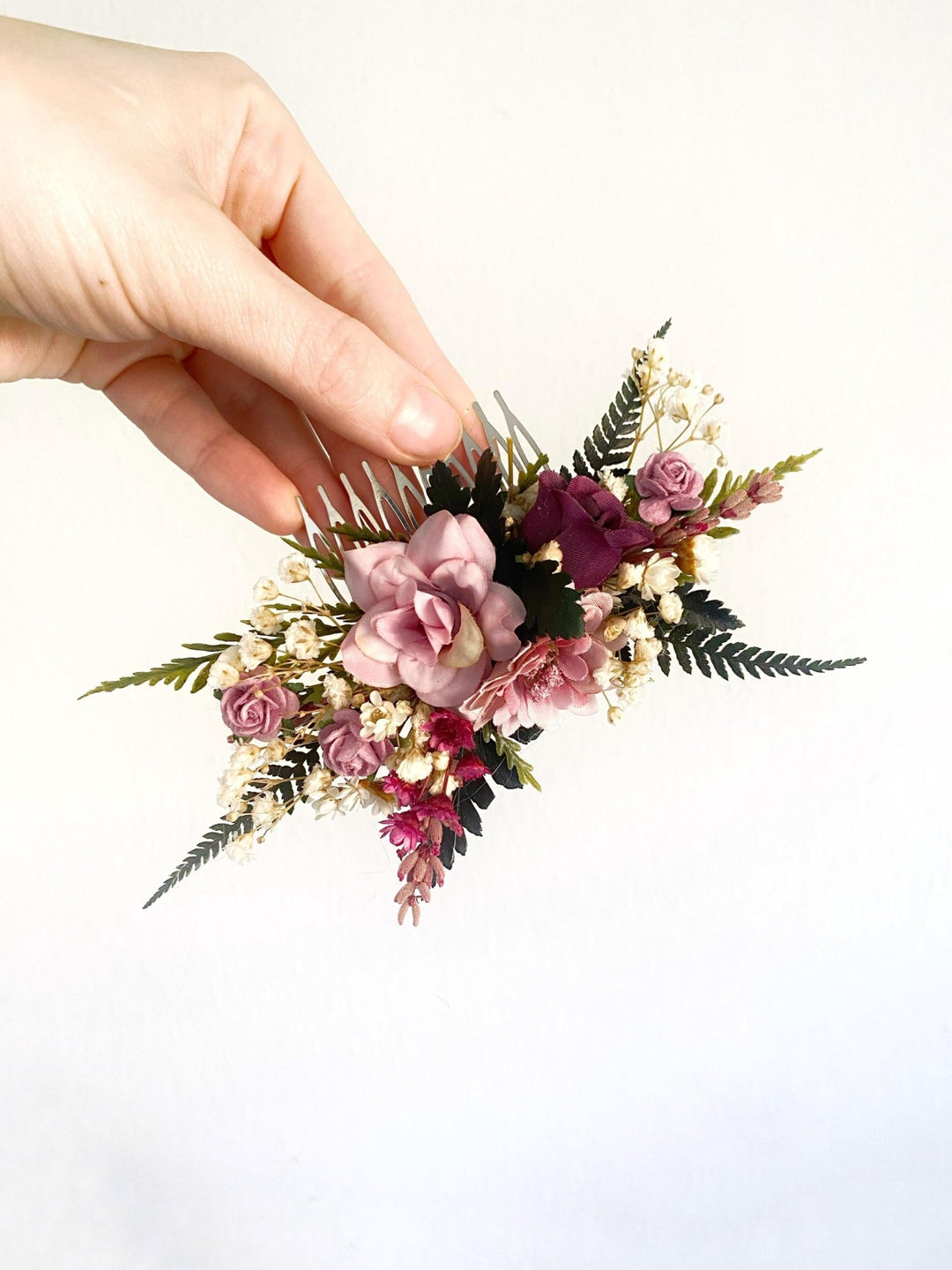 Purple Flower Hair Comb: Romantic Bridal Hair Accessories – handmade floral hair accessory by magaela
