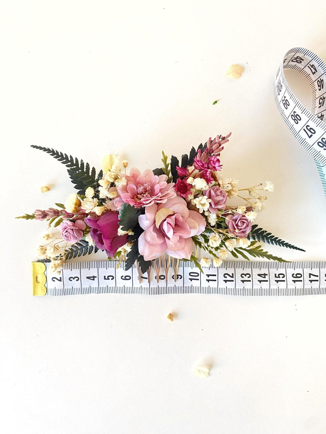 Purple Flower Hair Comb: Romantic Bridal Hair Accessories – handmade floral hair accessory by magaela