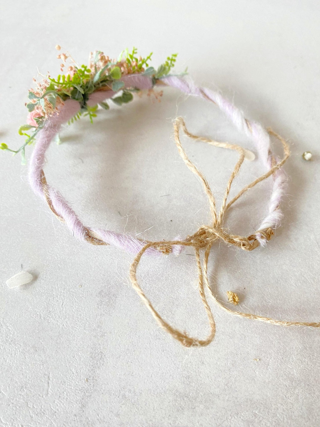 Newborn Flower Crown: Pink Floral Wreath, Baby Photo Prop – handmade floral hair accessory by magaela
