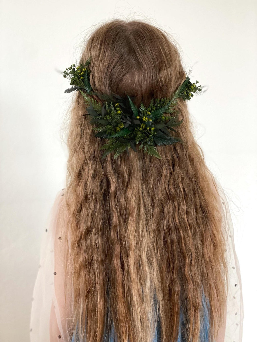 Greenery Wedding Hair Vine: Fern Woodland Bridal Accessory – handmade floral hair accessory by magaela