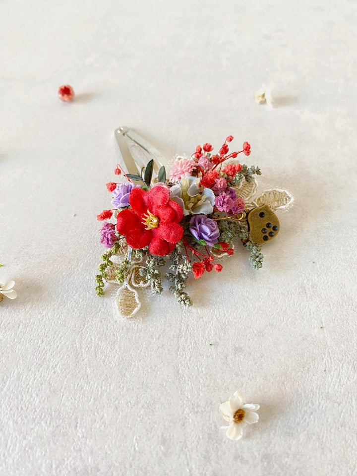 Flower Hair Clip: Bird & Lace - Wedding Hair Accessory – handmade floral hair accessory by magaela