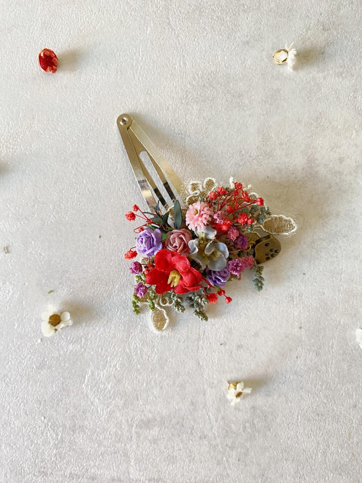 Flower Hair Clip: Bird & Lace - Wedding Hair Accessory – handmade floral hair accessory by magaela