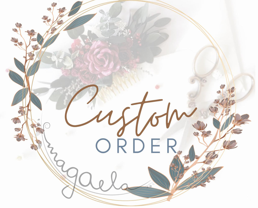 Custom Order Fee: Non - Refundable Payment for Personalized Item – handmade floral hair accessory by magaela