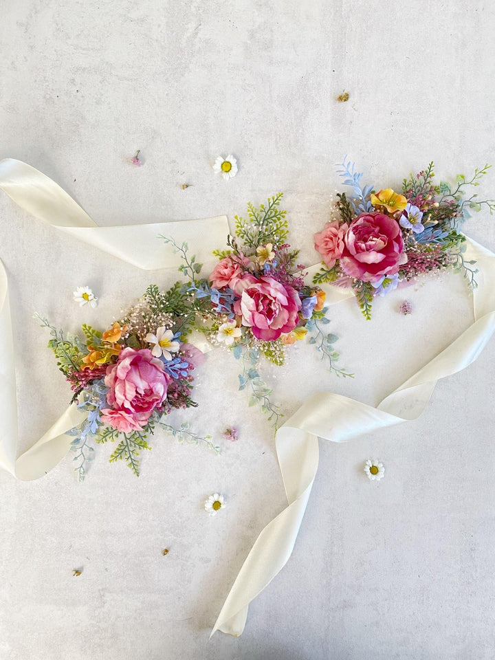 Floral Dog Collar: Garden Wedding Flower Collar (L Size) – handmade floral hair accessory by magaela