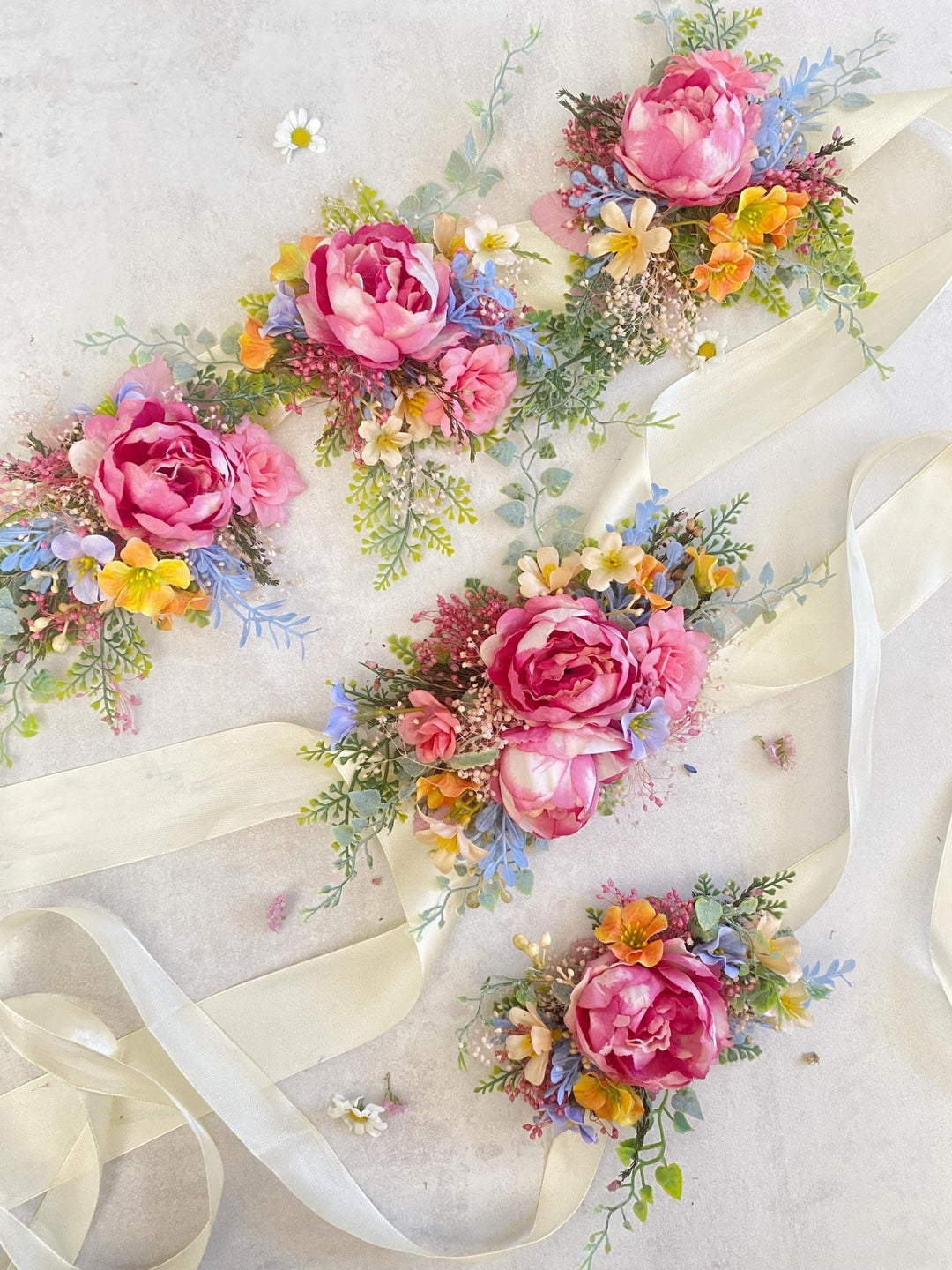 Floral Dog Collar: Garden Wedding Flower Collar (L Size) – handmade floral hair accessory by magaela