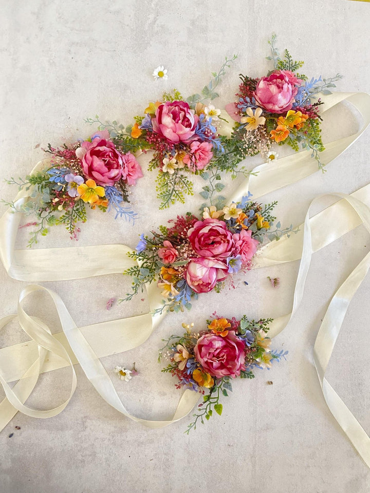 Floral Dog Collar - Garden Wedding Flower Collar (S Size) – handmade floral hair accessory by magaela