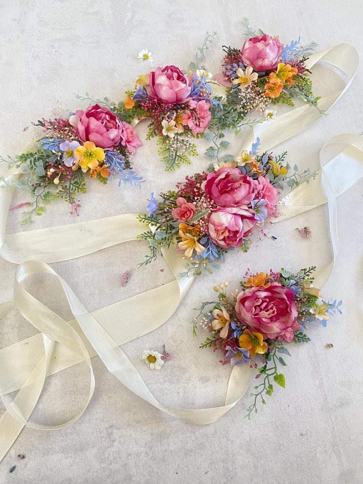 Floral Dog Collar: Garden Wedding Flower Collar (L Size) – handmade floral hair accessory by magaela