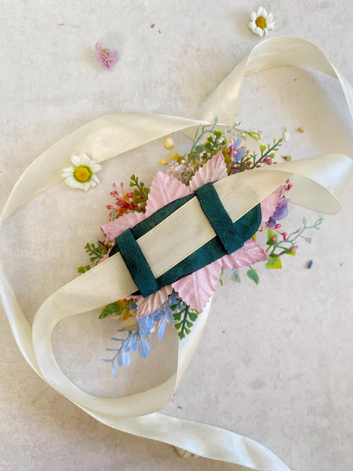 Floral Dog Collar - Garden Wedding Flower Collar (S Size) – handmade floral hair accessory by magaela